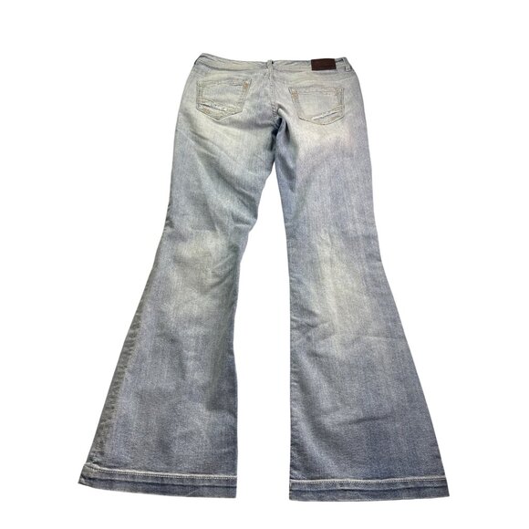 Maurices Womens 7/8 Regular Light Wash Flare Jeans - Picture 2 of 3